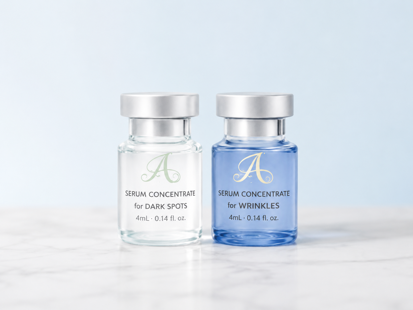 Two serum bottles